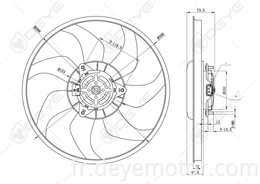 1341390 55702179 refroidissement par air de ventilateur de voiture pour OPEL CORSA D VAUXHALL CORSA